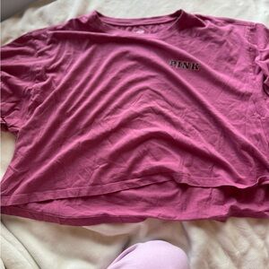 Pink Logo Cropped T-Shirt
